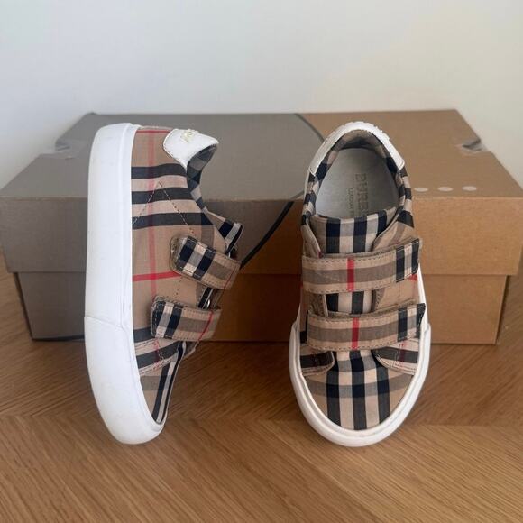 Burberry Mini Markham Check Toddler Sneakers - SZ EU 26 / US 9.5 C - Picture 8 of 14